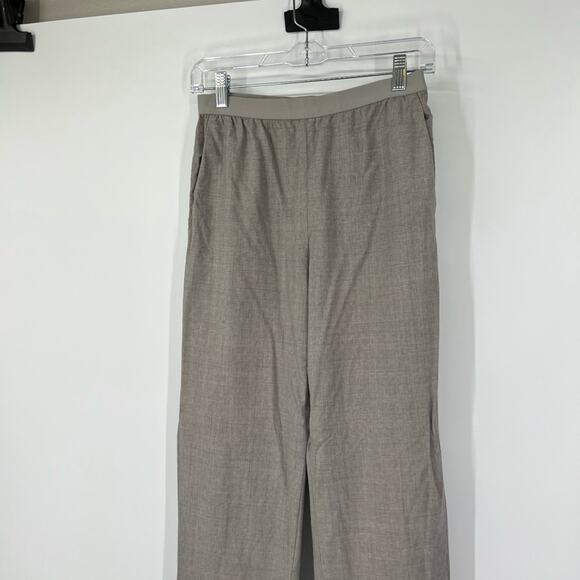 Babaton Aritzia High Rise Gray Wool Blend Pull On Trouser Pants - Picture 2 of 8